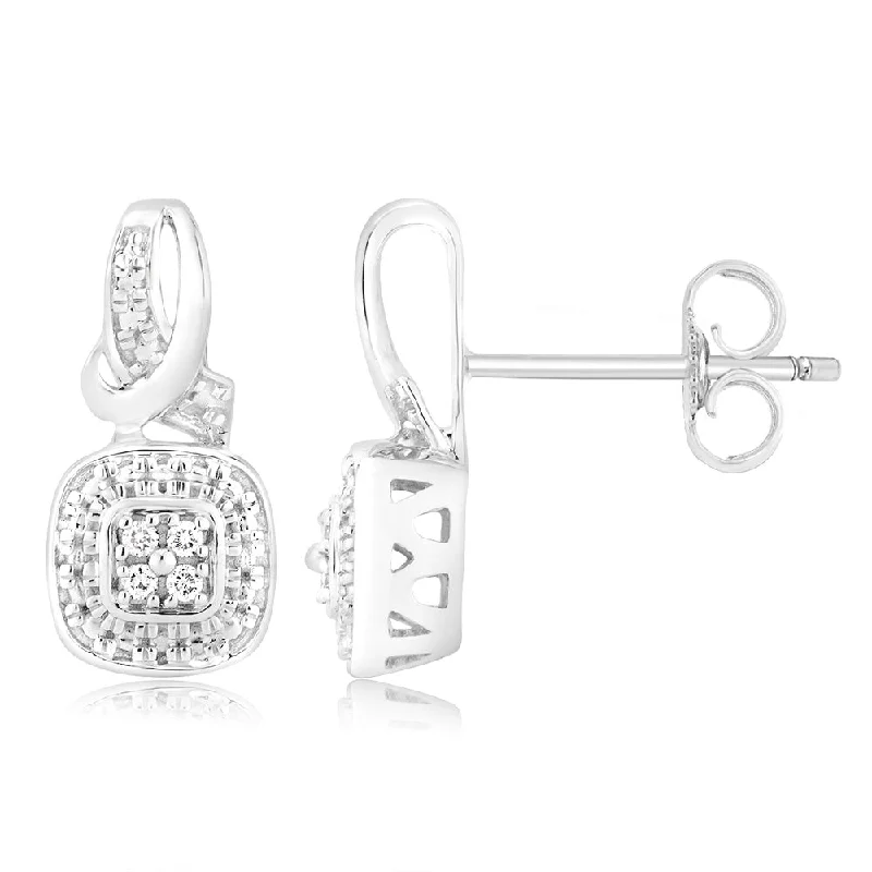 Luminesce Lab Grown Diamond Drop Earrings in Sterling Silver