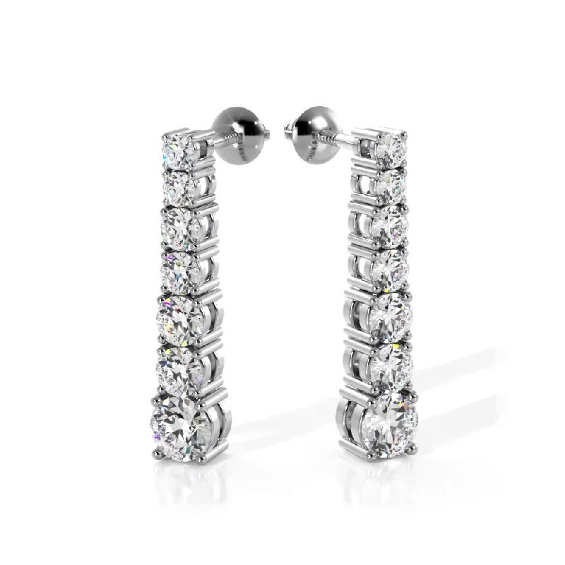 1.0 ctw. Round Diamond Cascade Drop Earrings