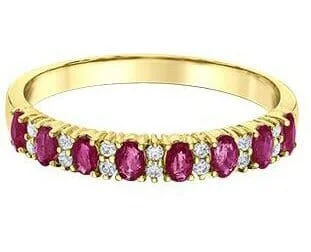 Yellow Gold Ruby, Diamond Ring.