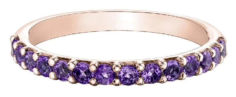 Rose Gold Amethyst Band.