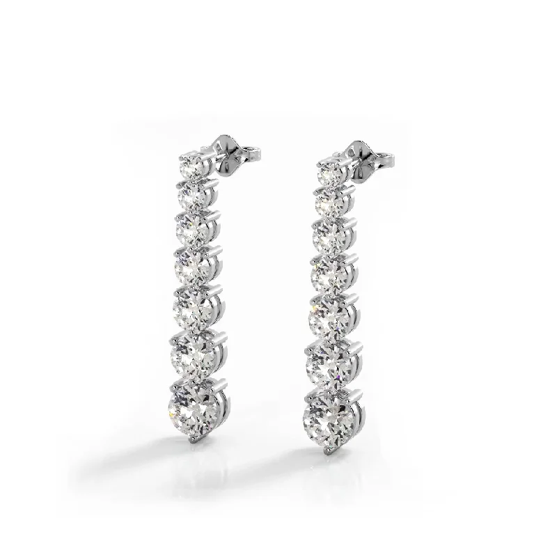 2.0 ctw. Round Diamond Cascade Drop Earrings