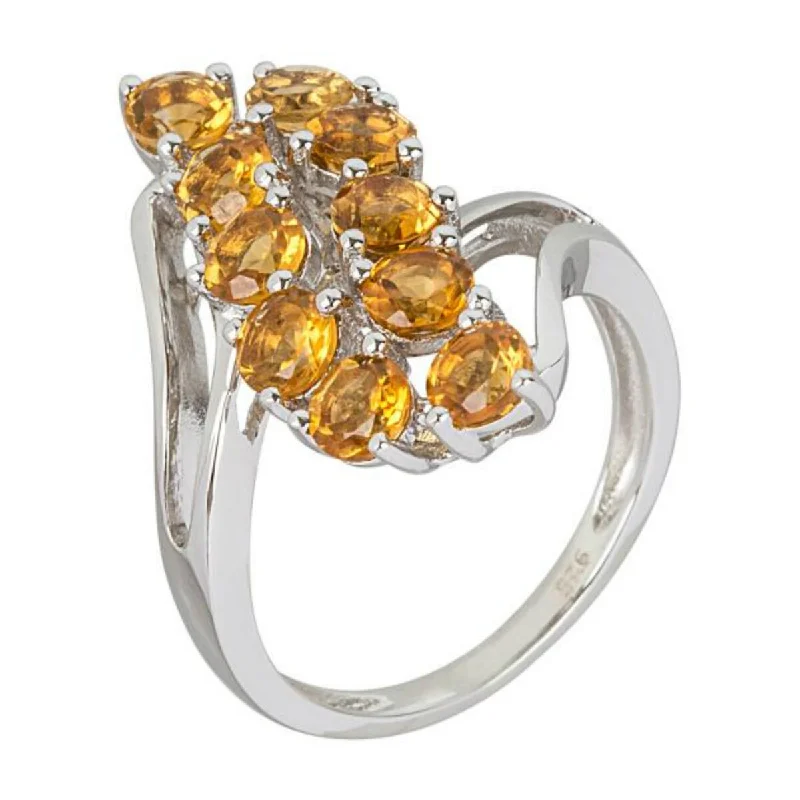 925 Sterling Silver Citrine Ring