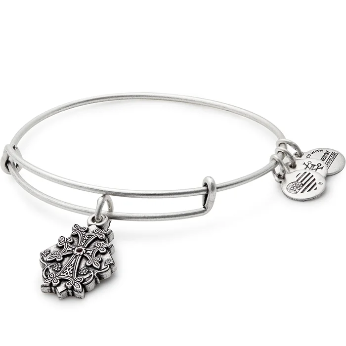 ALEX AND ANI Armenian Cross Charm Bangle