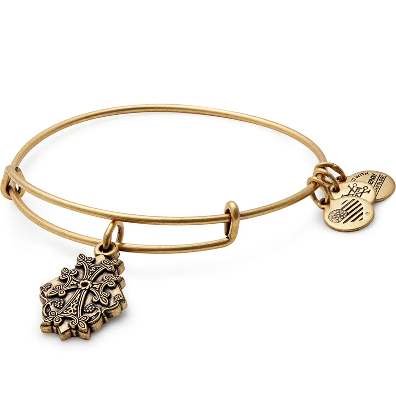 ALEX AND ANI Armenian Cross Charm Bangle