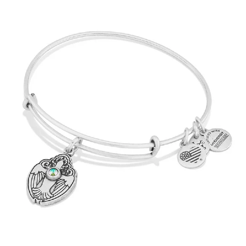 ALEX AND ANI Crystal Dove Charm Bangle