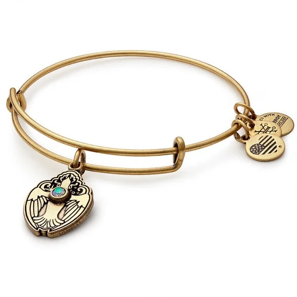 ALEX AND ANI Crystal Dove Charm Bangle