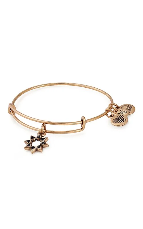 ALEX AND ANI Eight-Pointed Star Charm Bangle