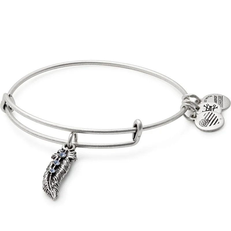 ALEX AND ANI Feather Charm Bangle