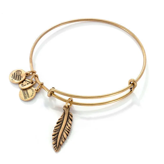 ALEX AND ANI Feather Charm Bangle