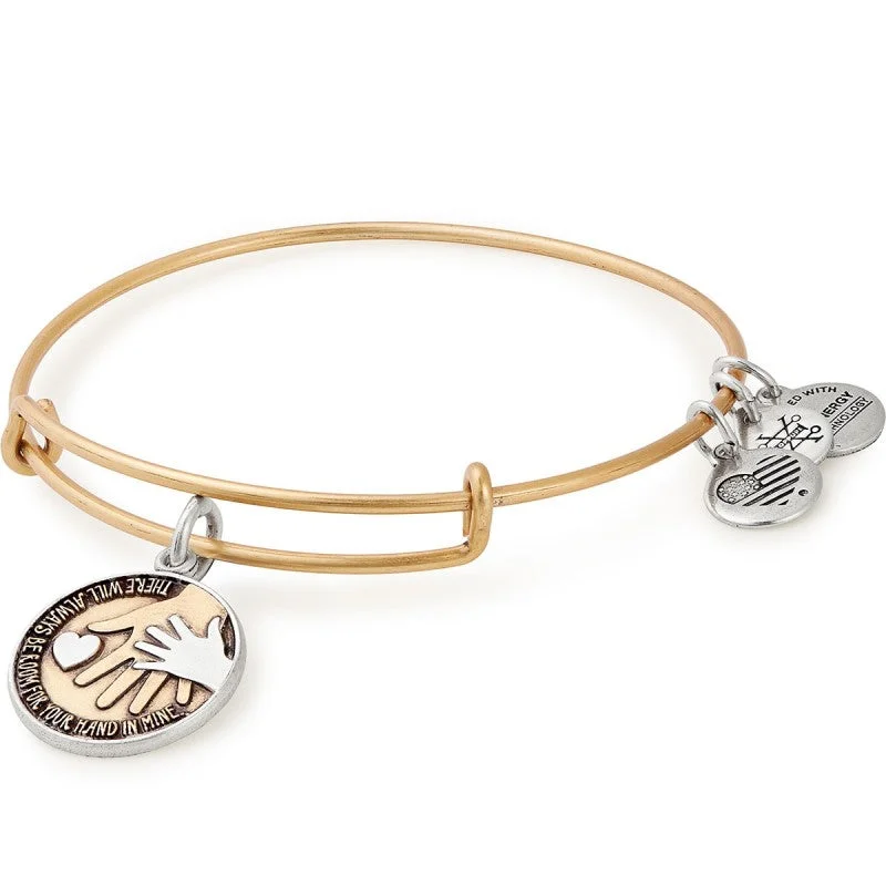 ALEX AND ANI Hand In Hand Charm Bangle