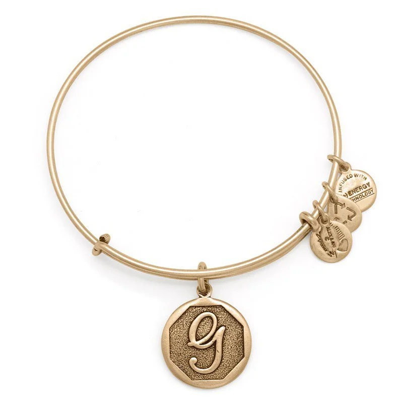 ALEX AND ANI Initial G Charm Bangle