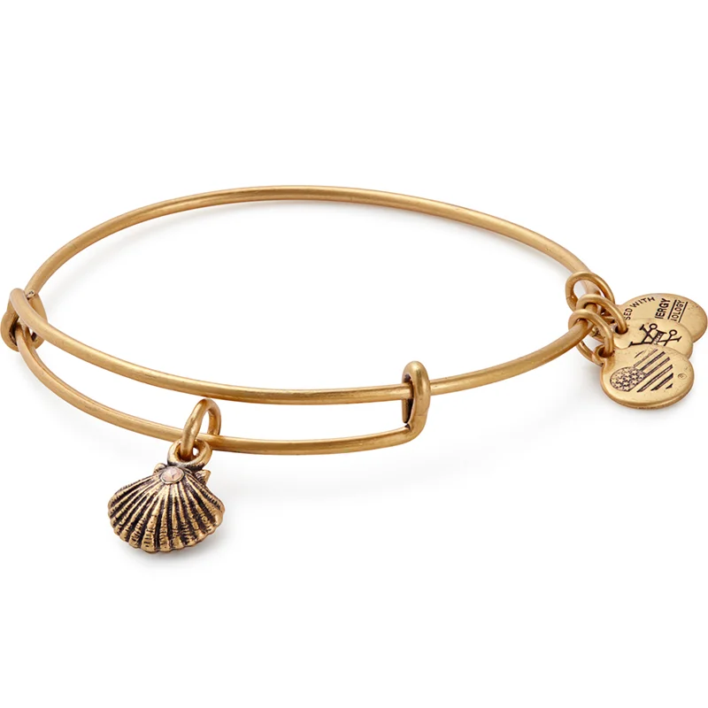 ALEX AND ANI Sea Shell Charm Bangle