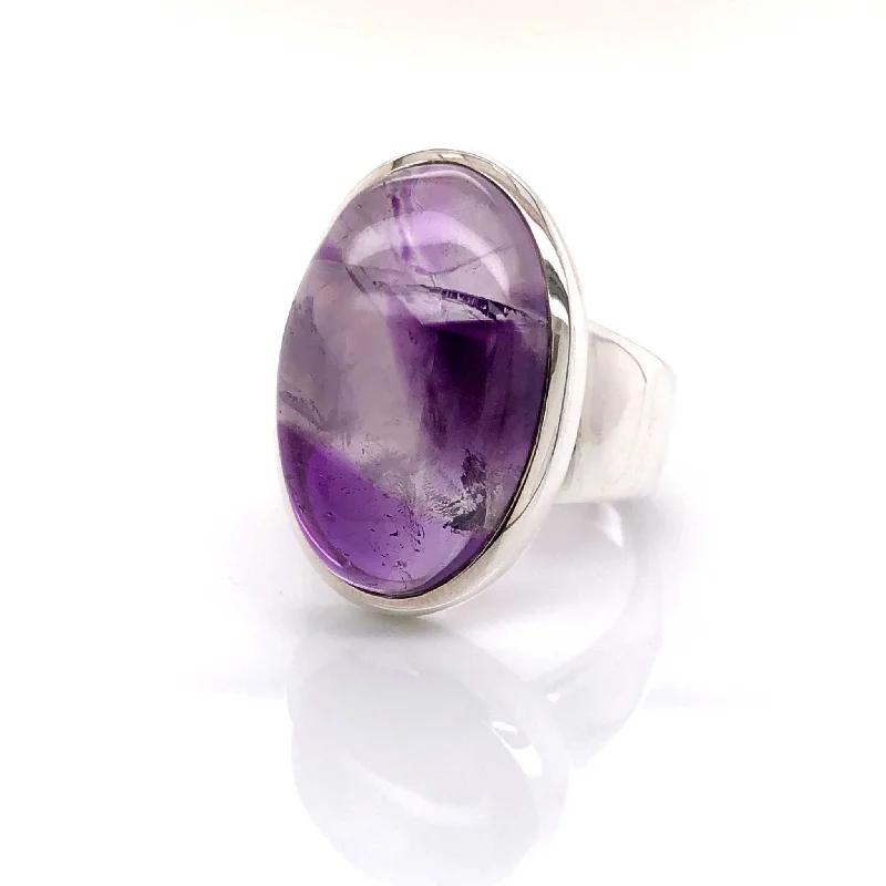 'Kiara' Amethyst Silver Gemstone Ring