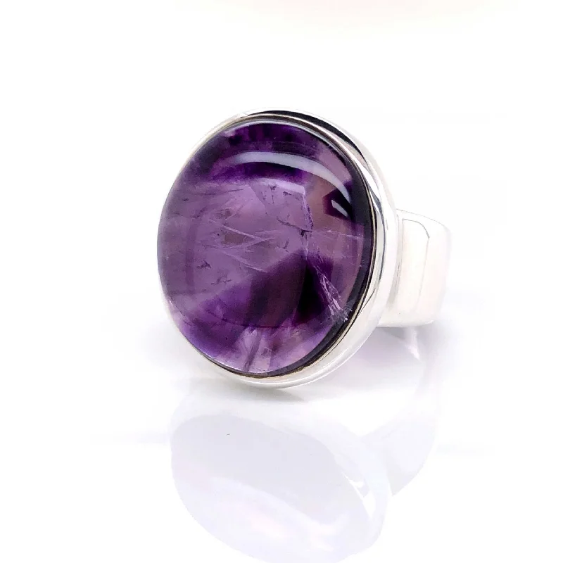 'Freya' Silver Amethyst Gemstone Ring