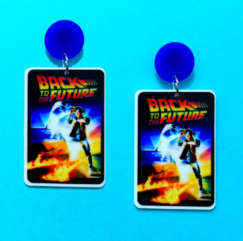 Back To The Future Acrylic Drop Earrings