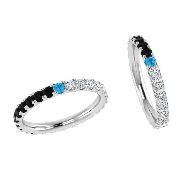 Black and White Diamond Eternity Band