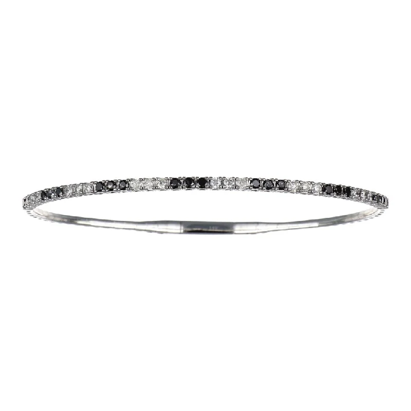 Black Diamond Bangle (Black Diamond 0.63 cts. White Diamond 0.41 cts.)