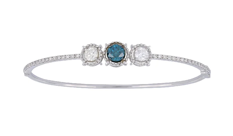 Blue Diamond Bangle (Blue Diamond 0.65 cts. White Diamond 1.47 cts.)