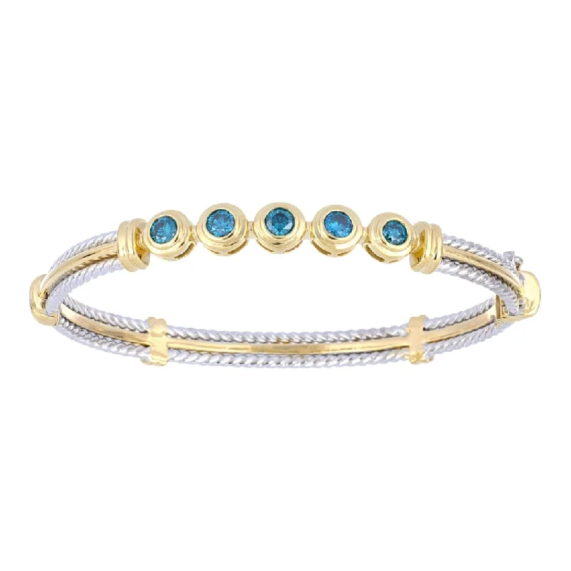 Blue Diamond Ladies Bangle (Blue Diamond 0.94 cts.)