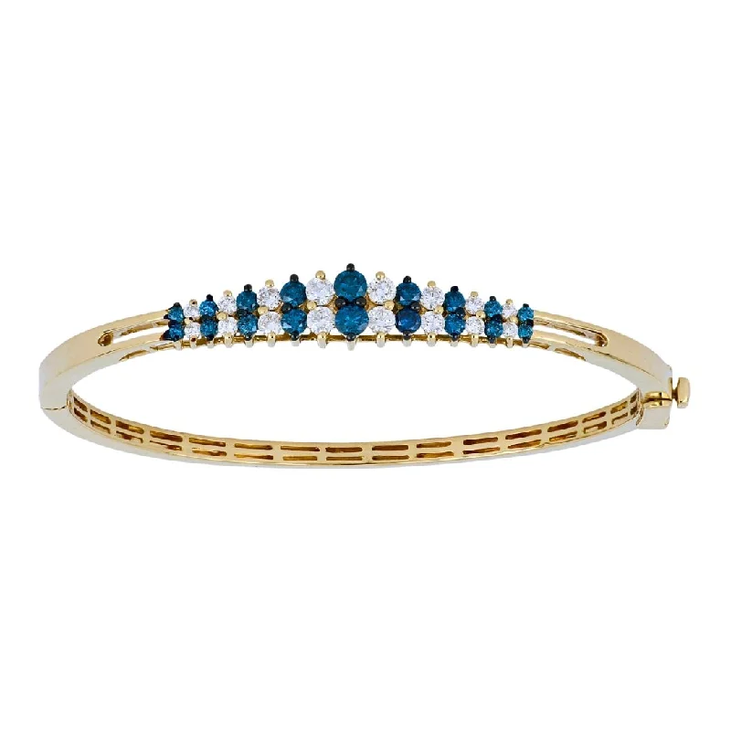 Blue Diamond Bangle (Blue Diamond 0.98 cts. White Diamond 0.79 cts.)