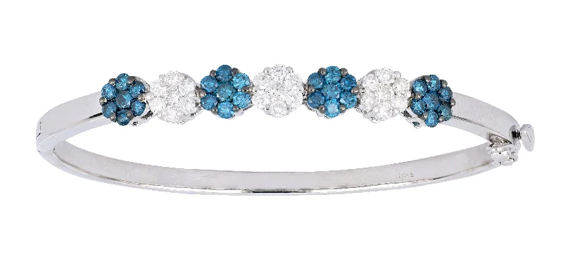 Blue Diamond Bangle (Blue Diamond 1.6 cts. White Diamond 1.2 cts.)