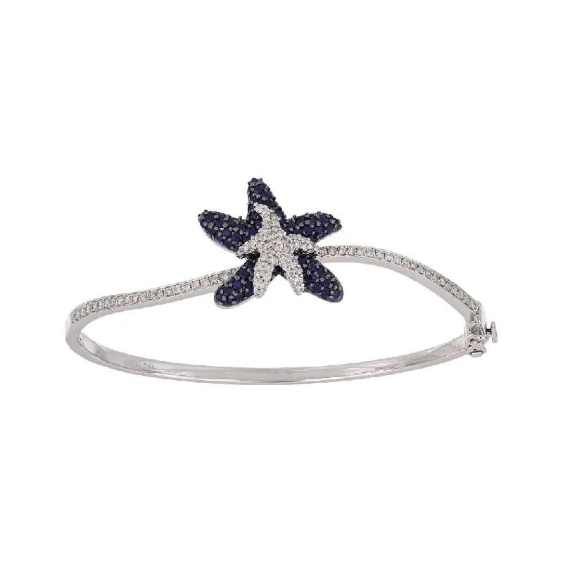 Blue Sapphire Starfish Bangle (Blue Sapphire 1.34 cts. White Diamond 0.68 cts.)