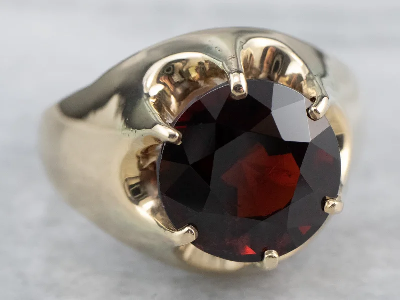 Bold Pyrope Garnet Gold Cocktail Ring