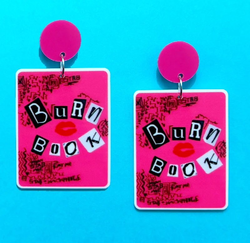 Burn Book Acrylic Drop Earrings