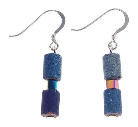 Carrie Elspeth Cobalt Lava Glimmer Drop Earrings