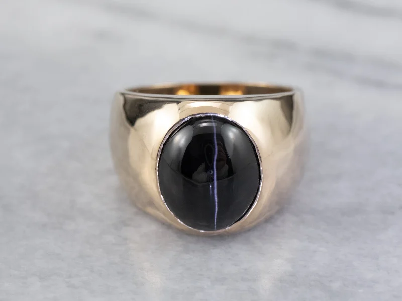 Cat's Eye Sillimanite Statement Ring