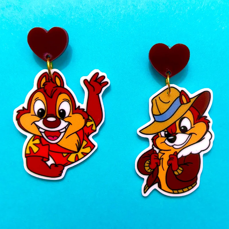 Chipmunk Rangers Acrylic Drop Earrings