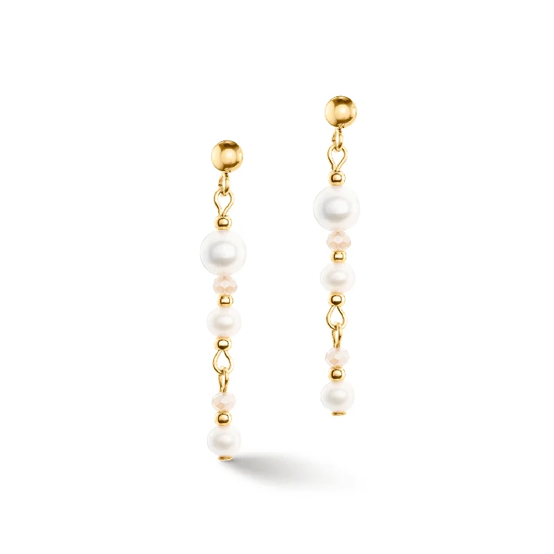 Coeur De Lion Gold and Pearl Drops Earrings