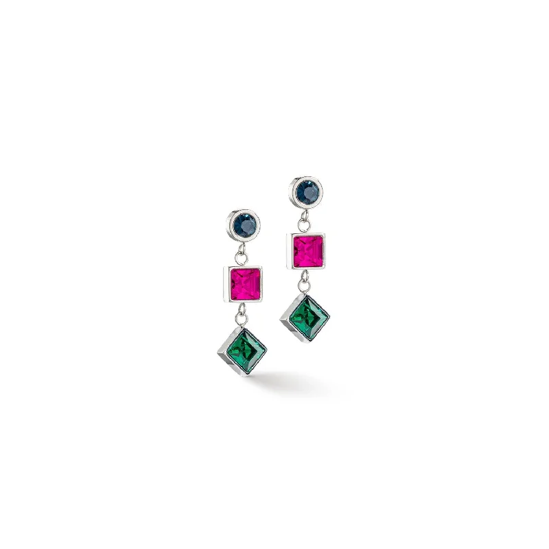 Coeur De Lion Square Trilogy Earrings