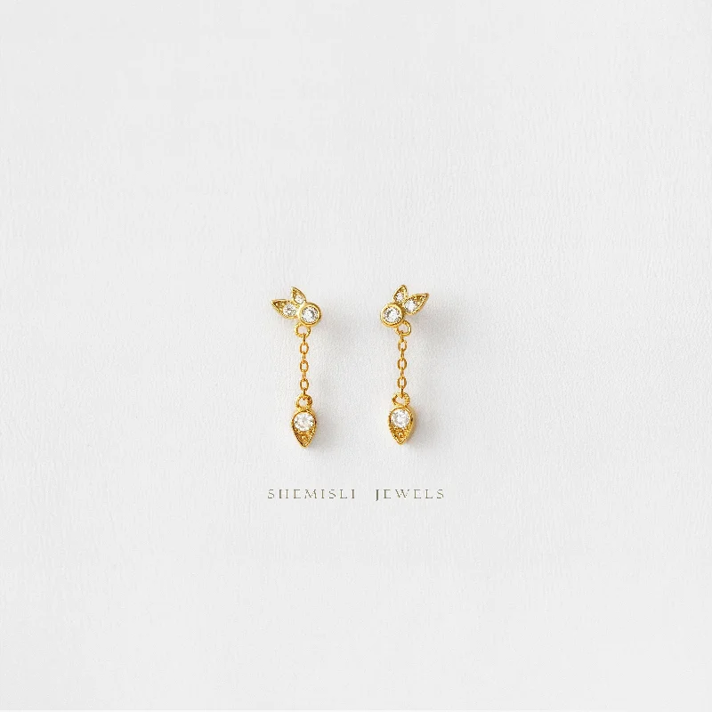 Dangle Stud Earrings, Gold, Silver SHEMISLI - SS138 LR