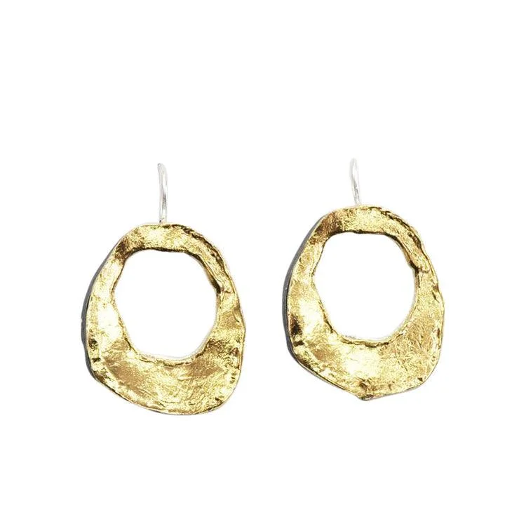 Gold Vermeil Two Colour Drop Earrings