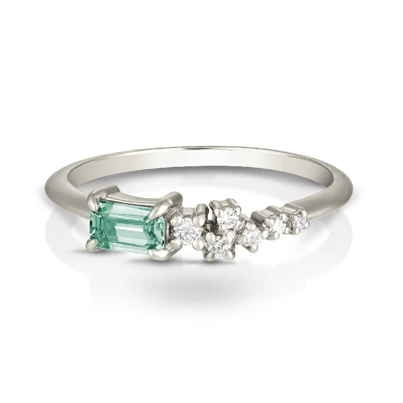 Efina ring | green sapphire