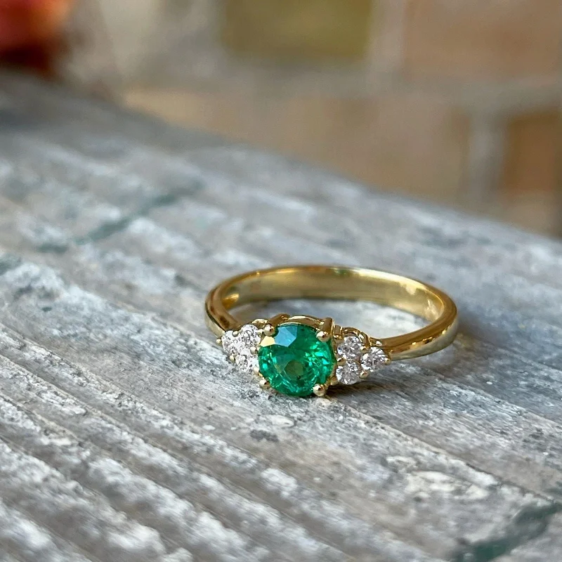 Emerald and Diamond Ring