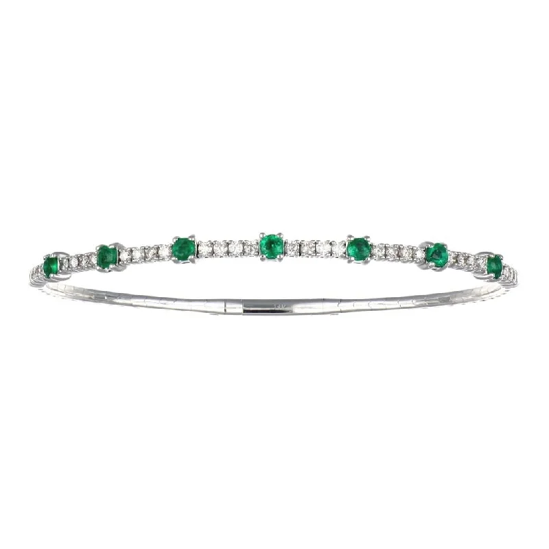 Emerald Bangle (Emerald 0.66 cts. White Diamond 0.76 cts.)