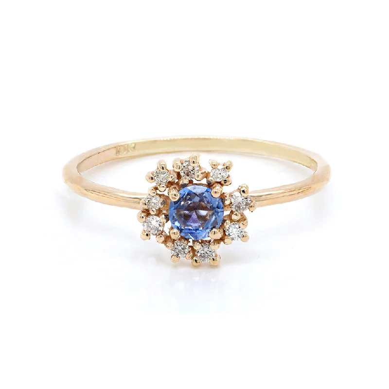 Florence II | blue sapphire & diamonds