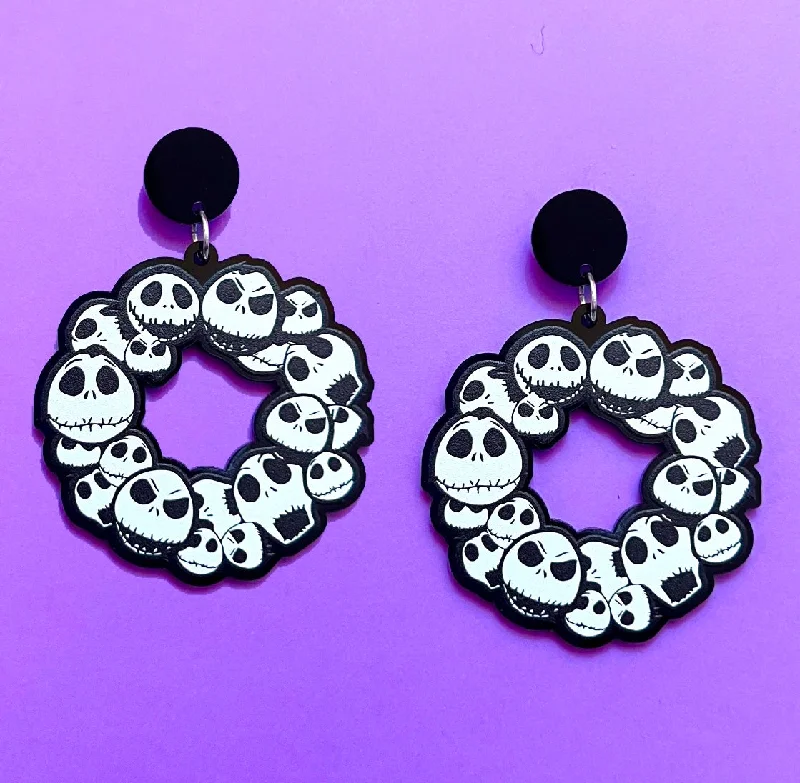 Jack Wreath Acrylic Drop Earrings