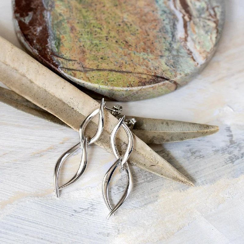 Kit Heath Entwine Twine Twist Link Duo Drop Earrings