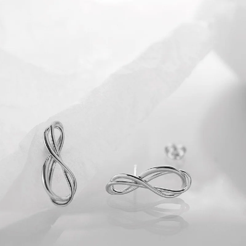 Kit Heath Sterling Silver Infinity Stud Earrings