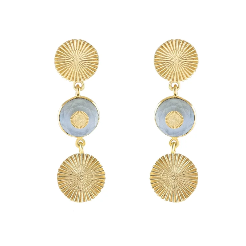 Lenny Sun Texture Drop Earrings