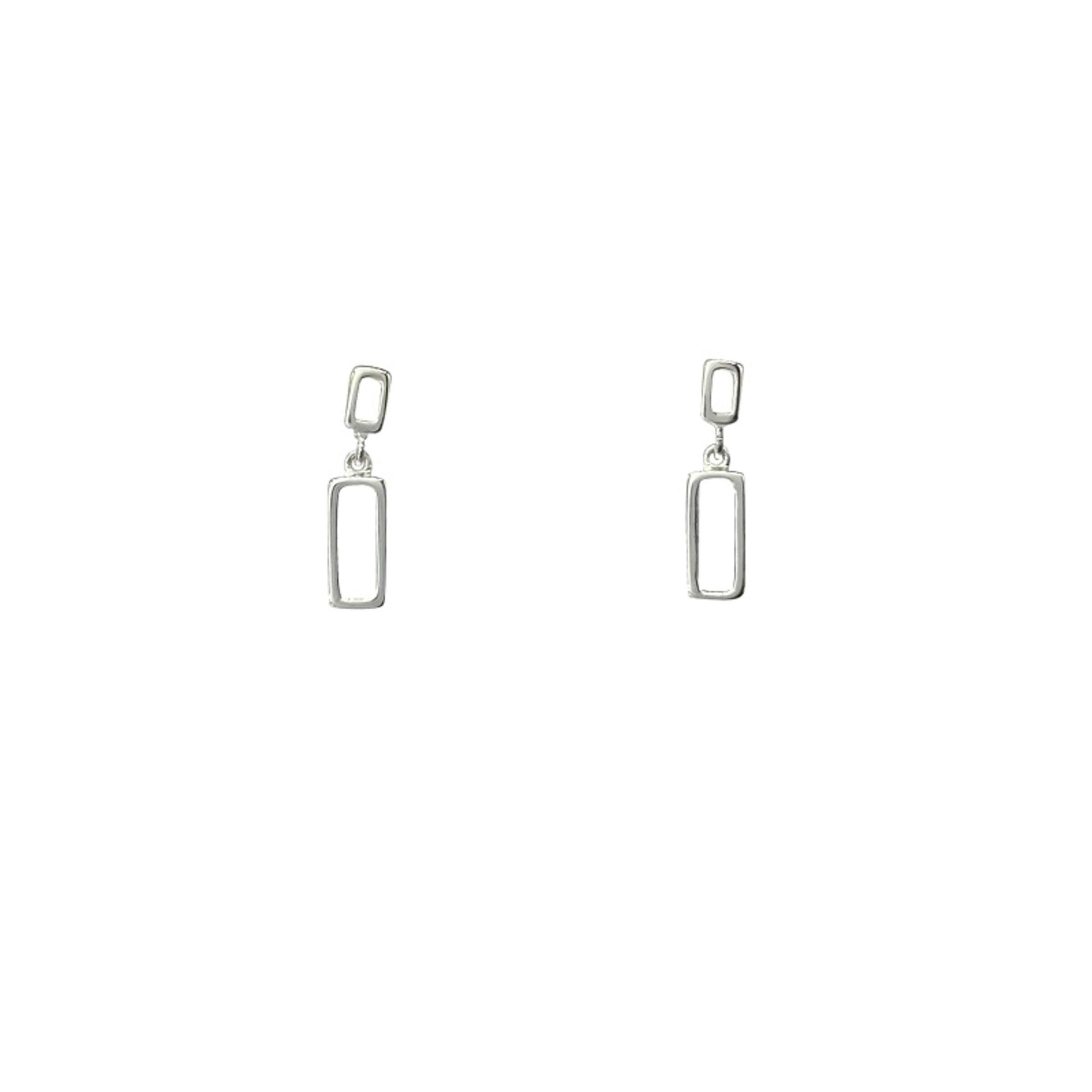 Silver Shapes Drop Earrings