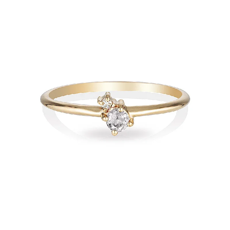 Mischa II | white sapphire & diamond