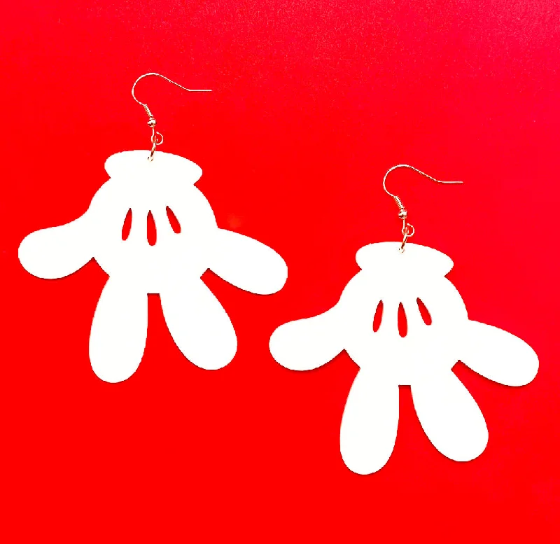 Mouse Glove Hand Drop Earrings