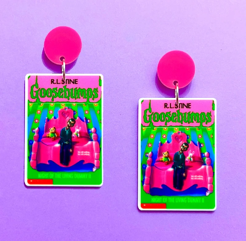 Night Of The Living Dummy II Goosebumps Drop Earrings