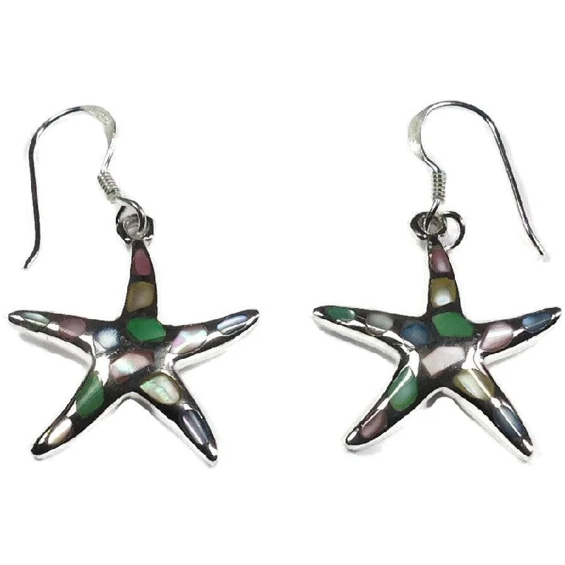 Mother of Pearl Starfish Drop Earrings