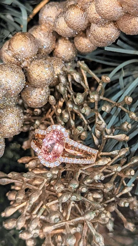 Peach Garnet Ring