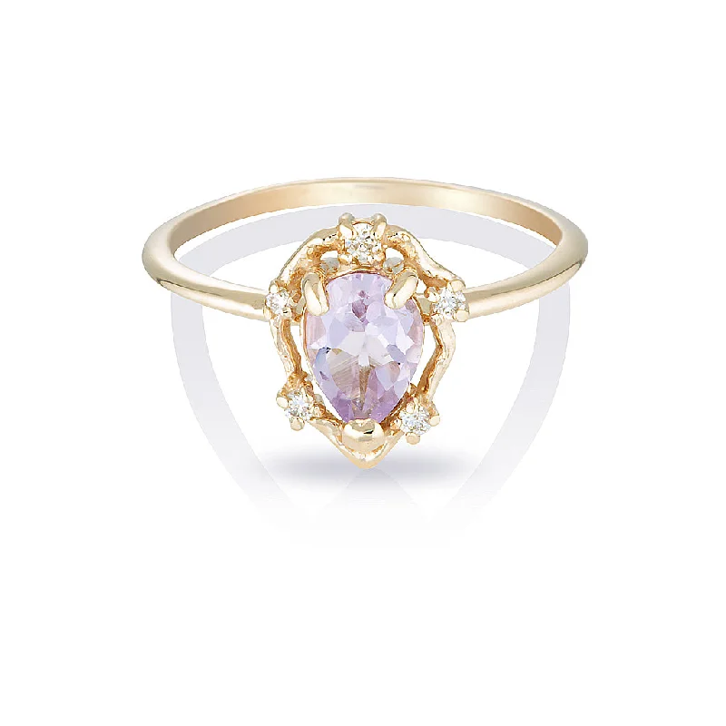 Peone II | pink amethyst & diamonds